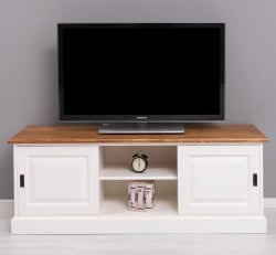 Comoda TV cu 2 usi glisante de la Studio Szel PS222 - Culoare Top_P001 - Culoare Corp_P039A - DUBLU COLOR
