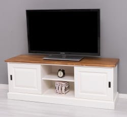 Comoda TV cu 2 usi glisante de la Studio Szel PS222 - Culoare Top_P001 - Culoare Corp_P039A - DUBLU COLOR
