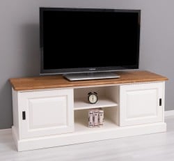 Comoda TV cu 2 usi glisante de la Studio Szel PS222 - Culoare Top_P001 - Culoare Corp_P039A - DUBLU COLOR