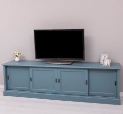Comoda TV cu 4 usi glisante, BAS de la Studio Szel PS609BAS - Culoare Ext._P008 / Culoare Int._P082 - DUBLU COLOR