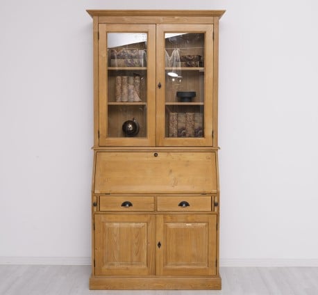 Mobilier birou cu blat masa incorporat,  2 usi si 2 sertare BAS + 2 usi sticla SUP de la Studio Szel PS116BAS+SUP - Culoare_P082 - LACUIT & VOPSIT