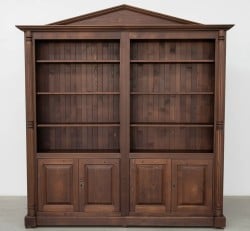 Biblioteca cu 4 usi, etajera deschisa - Culoare_P081 - LACUIT & VOPSIT