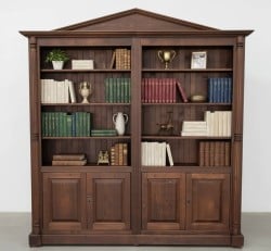 Biblioteca cu 4 usi, etajera deschisa - Culoare_P081 - LACUIT & VOPSIT