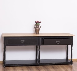 Consola cu 2 sertare, blat stejar de la Studio Szel PS29 - TopOak - Culoare Top_P061 - Culoare Corp_P003A - DUBLU COLOR