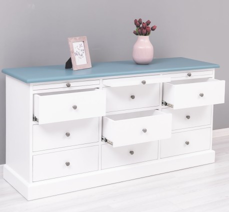 Comoda cu 9 sertare de la Studio Szel PS104 - Culoare Top_P008 - Culoare Corp_P004 - DUBLU COLOR