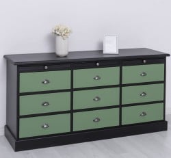 Comoda cu 9 sertare de la Studio Szel PS104 - Culoare Corp_P003 - Culoare Sertare_P038 - DUBLU COLOR