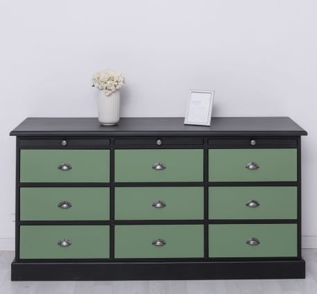 Comoda cu 9 sertare de la Studio Szel PS104 - Culoare Corp_P003 - Culoare Sertare_P038 - DUBLU COLOR