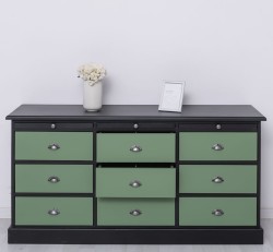 Comoda cu 9 sertare de la Studio Szel PS104 - Culoare Corp_P003 - Culoare Sertare_P038 - DUBLU COLOR