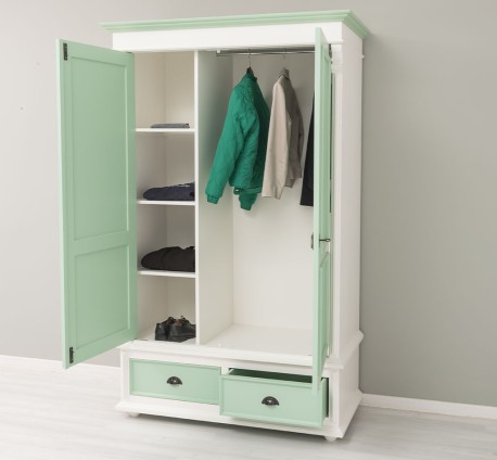Dulap cu 2 usi si 2 sertare de la Studio Szel PS105 - Culoare Corp_P039 - Culoare Usi si Sertare_P092 - DUBLU COLOR