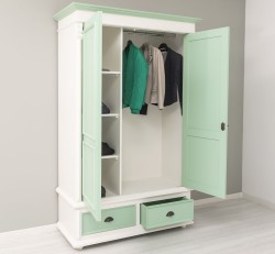 Dulap cu 2 usi si 2 sertare de la Studio Szel PS105 - Culoare Corp_P039 - Culoare Usi si Sertare_P092 - DUBLU COLOR