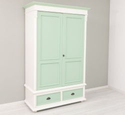 Dulap cu 2 usi si 2 sertare de la Studio Szel PS105 - Culoare Corp_P039 - Culoare Usi si Sertare_P092 - DUBLU COLOR