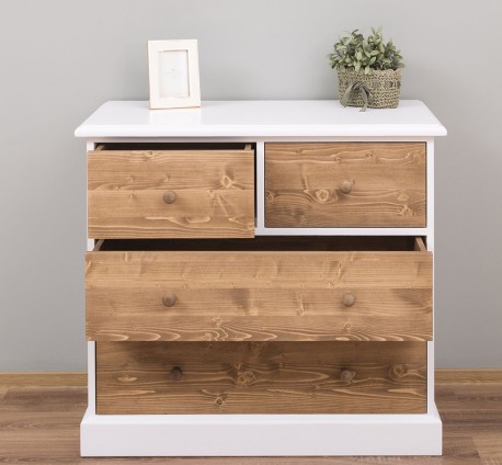 Comoda cu 2 sertare inguste + 2 sertare late de la Studio Szel OUTPS150 - Culoare Corp_P004 - Culoare Sertare_P001 - DUBLU COLOR