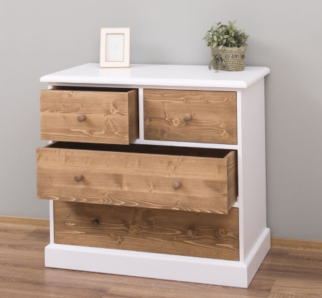 Comoda cu 2 sertare inguste + 2 sertare late de la Studio Szel OUTPS150 - Culoare Corp_P004 - Culoare Sertare_P001 - DUBLU COLOR