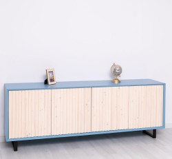 Comoda cu 4 usi Slatted de la Studio Szel PS753 - Culoare Corp_P053 - Culoare Usi_P095 - DUBLU COLOR
