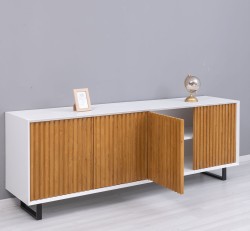 Comoda cu 4 usi Slatted de la Studio Szel PS753 - Culoare Corp_P004 - Culoare Usi_P082 - DUBLU COLOR