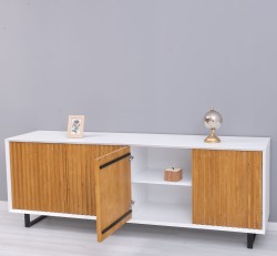 Comoda cu 4 usi Slatted de la Studio Szel PS753 - Culoare Corp_P004 - Culoare Usi_P082 - DUBLU COLOR