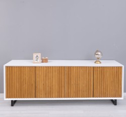 Comoda cu 4 usi Slatted de la Studio Szel PS753 - Culoare Corp_P004 - Culoare Usi_P082 - DUBLU COLOR
