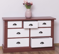 Comoda cu 7 sertare, Colectia Directoire de la Studio Szel PS356 - Culoare Corp_P029 - Culoare Sertare_P004 - DUBLU COLOR