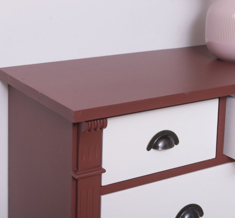 Comoda cu 7 sertare, Colectia Directoire de la Studio Szel PS356 - Culoare Corp_P029 - Culoare Sertare_P004 - DUBLU COLOR