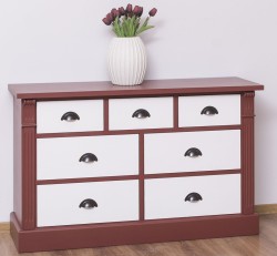 Comoda cu 7 sertare, Colectia Directoire de la Studio Szel PS356 - Culoare Corp_P029 - Culoare Sertare_P004 - DUBLU COLOR