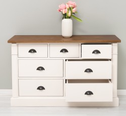 Comoda cu 7 sertare, Colectia Directoire de la Studio Szel PS356 - Culoare Top_P084 - Culoare Corp_P015 - DUBLU COLOR