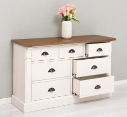 Comoda cu 7 sertare, Colectia Directoire de la Studio Szel PS356 - Culoare Top_P084 - Culoare Corp_P015 - DUBLU COLOR