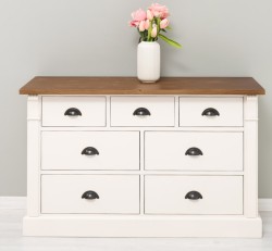 Comoda cu 7 sertare, Colectia Directoire de la Studio Szel PS356 - Culoare Top_P084 - Culoare Corp_P015 - DUBLU COLOR