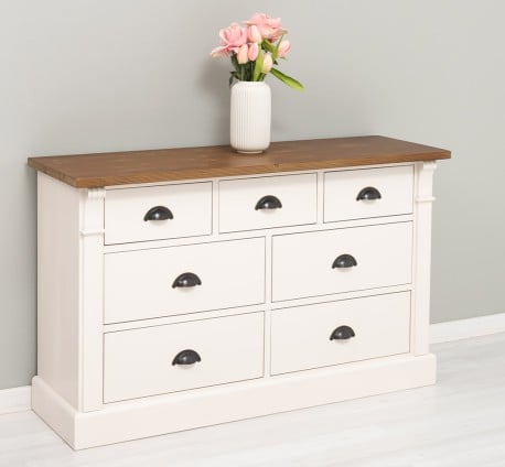 Comoda cu 7 sertare, Colectia Directoire de la Studio Szel PS356 - Culoare Top_P084 - Culoare Corp_P015 - DUBLU COLOR