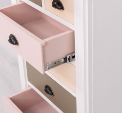 Comoda cu 8 sertare, Colectia Directoire de la Studio Szel PS486 - Culoare Corp_P039 - Culoare Sertare_Multicolor - MULTICOLOR