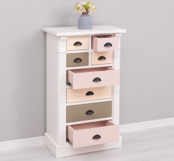 Comoda cu 8 sertare, Colectia Directoire de la Studio Szel PS486 - Culoare Corp_P039 - Culoare Sertare_Multicolor - MULTICOLOR