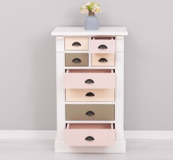 Comoda cu 8 sertare, Colectia Directoire de la Studio Szel PS486 - Culoare Corp_P039 - Culoare Sertare_Multicolor - MULTICOLOR