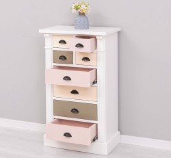 Comoda cu 8 sertare, Colectia Directoire de la Studio Szel PS486 - Culoare Corp_P039 - Culoare Sertare_Multicolor - MULTICOLOR