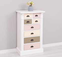 Comoda cu 8 sertare, Colectia Directoire de la Studio Szel PS486 - Culoare Corp_P039 - Culoare Sertare_Multicolor - MULTICOLOR