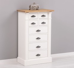 Comoda cu 8 sertare, Colectia Directoire de la Studio Szel PS486 - Culoare Top_P001 - Culoare Corp_P039 - DUBLU COLOR