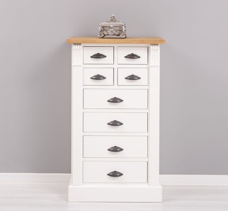 Comoda cu 8 sertare, Colectia Directoire de la Studio Szel PS486 - Culoare Top_P001 - Culoare Corp_P039 - DUBLU COLOR