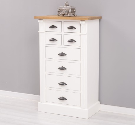 Comoda cu 8 sertare, Colectia Directoire de la Studio Szel PS486 - Culoare Top_P001 - Culoare Corp_P039 - DUBLU COLOR