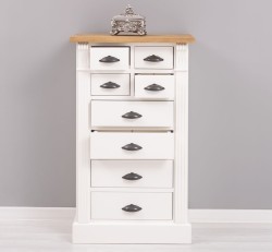 Comoda cu 8 sertare, Colectia Directoire de la Studio Szel PS486 - Culoare Top_P001 - Culoare Corp_P039 - DUBLU COLOR