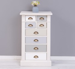 Comoda cu 8 sertare, Colectia Directoire de la Studio Szel PS486 - Culoare Corp_P015A - Culoare Sertare_Multicolor - MULTICOLOR