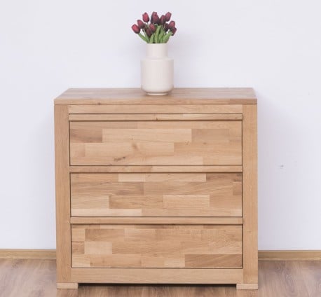 Comoda cu trei sertare Wild Oak, sertare pe sine metalice de la Studio Szel OPS632 - Culoare_P061 - LACUIT