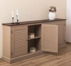 Bufet cu 4 usi, Colectia Shutter de la Studio Szel PS570 - Culoare Top_P083 - Culoare Corp_P088 - DUBLU COLOR