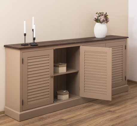 Bufet cu 4 usi, Colectia Shutter de la Studio Szel PS570 - Culoare Top_P083 - Culoare Corp_P088 - DUBLU COLOR