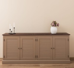 Bufet cu 4 usi, Colectia Shutter de la Studio Szel PS570 - Culoare Top_P083 - Culoare Corp_P088 - DUBLU COLOR
