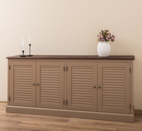Bufet cu 4 usi, Colectia Shutter de la Studio Szel PS570 - Culoare Top_P083 - Culoare Corp_P088 - DUBLU COLOR