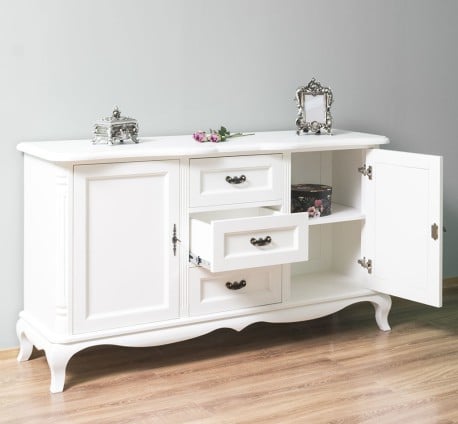 Comoda cu 2 usi si 3 sertare Chic, sertare pe sine soft close de la Studio Szel PS648 - Culoare_P039 - VOPSIT