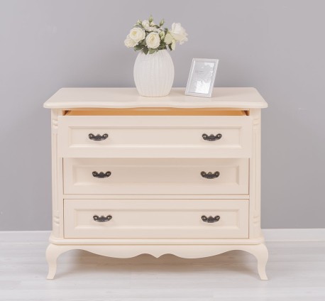 Comoda cu 3 sertare Chic sertare pe sine soft close de la Studio Szel PS646 - Culoare_P025A - VOPSIT ANTICHIZAT