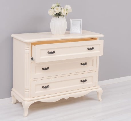 Comoda cu 3 sertare Chic sertare pe sine soft close de la Studio Szel PS646 - Culoare_P025A - VOPSIT ANTICHIZAT