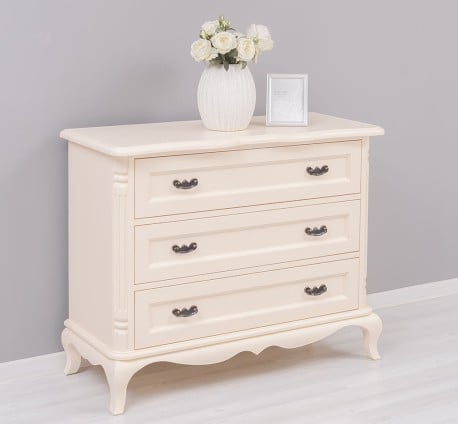 Comoda cu 3 sertare Chic sertare pe sine soft close de la Studio Szel PS646 - Culoare_P025A - VOPSIT ANTICHIZAT