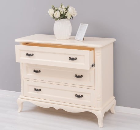 Comoda cu 3 sertare Chic sertare pe sine soft close de la Studio Szel PS646 - Culoare_P025A - VOPSIT ANTICHIZAT