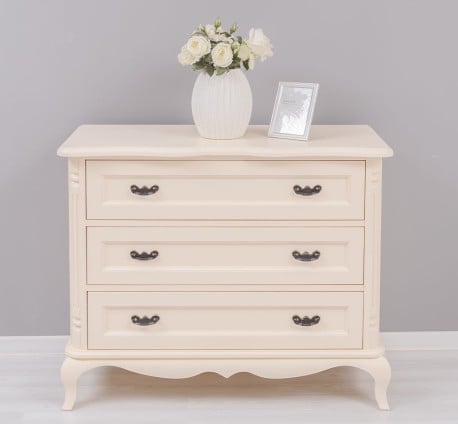 Comoda cu 3 sertare Chic sertare pe sine soft close de la Studio Szel PS646 - Culoare_P025A - VOPSIT ANTICHIZAT