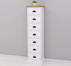Comoda ingusta cu 7 sertare de la Studio Szel PS276 - Culoare Top_P002 - Culoare Corp_P004 - DUBLU COLOR